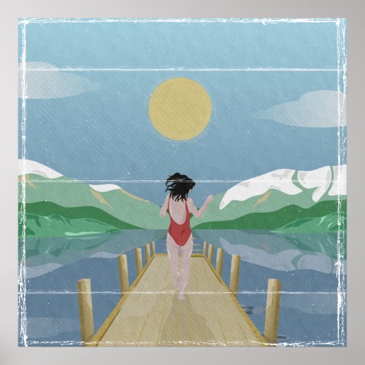 Meer van Rotoiti Nieuw-Zeeland Poster (Voorkant)