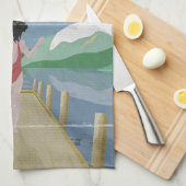 Meer van Rotoiti Nieuw-Zeeland Theedoek (Quarter Fold)