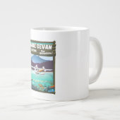 Meer van Sevan Armenië vintage reisposter Grote Koffiekop (Voorkant rechts)