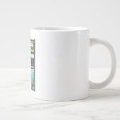 Meer van Sevan Armenië vintage reisposter Grote Koffiekop (Rechts)