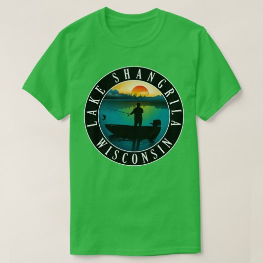 Meer van Shangrila Wisconsin Vist T-shirt (Design voorkant)