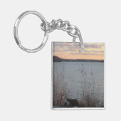 Meer van Shore Sunset Acrylische Sleutelhanger (Voorkant Links)