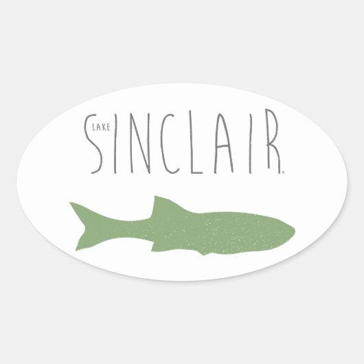 Meer van Sinclair Ovale Sticker (Voorkant)