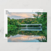 Meer van Springfield Avondstilte Dank je Briefkaart (Voorkant / Achterkant)