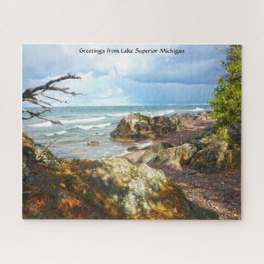 Meer van Superior Michigan. Jigzaag Puzzle Legpuzzel (Horizontaal)