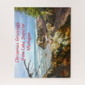 Meer van Superior Michigan. Legpuzzel (Verticaal)