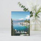 Meer van Tahoe A sprinkle Californië en Nevada Bri Briefkaart (Staand voorkant)