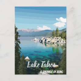 Meer van Tahoe A sprinkle Californië en Nevada Bri Briefkaart
