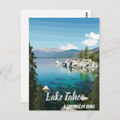 Meer van Tahoe A sprinkle Californië en Nevada Bri Briefkaart (Voorkant / Achterkant)