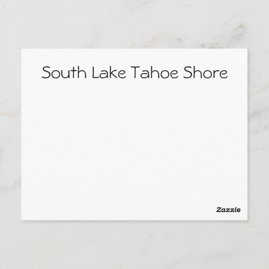 Meer van Tahoe Briefkaart (Achterkant)