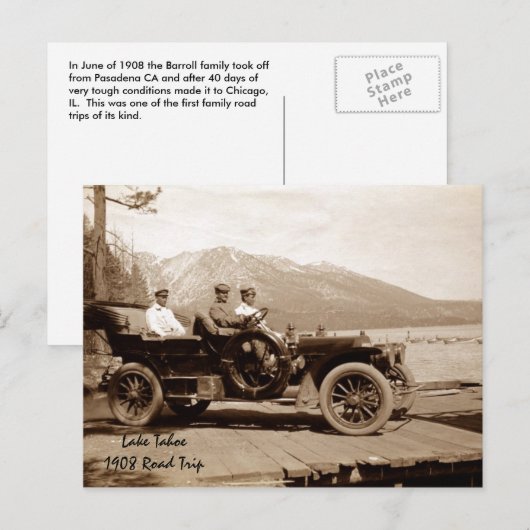 Meer van Tahoe Briefkaart (Voorkant / Achterkant)