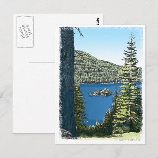 Meer van Tahoe Briefkaart (Voorkant / Achterkant)