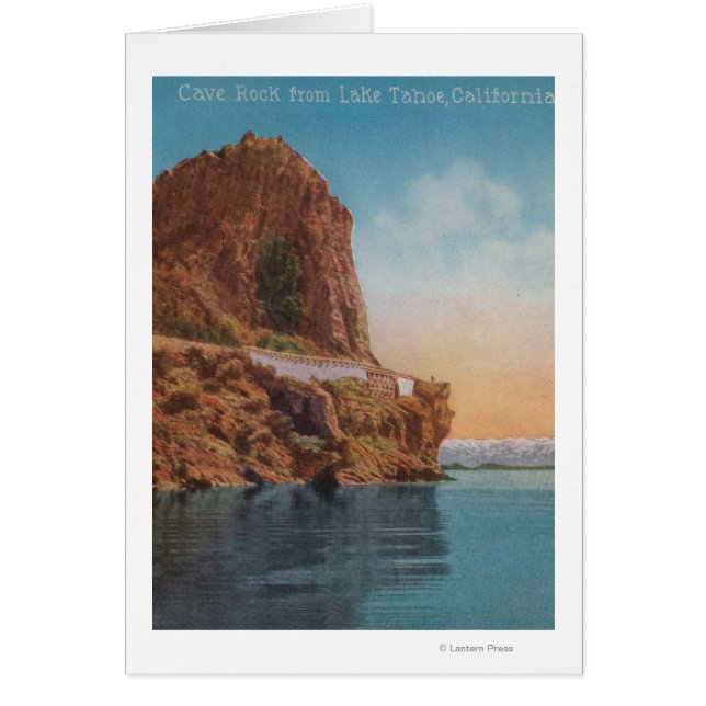 Meer van Tahoe, CA - Cave Rock van het Uitzicht va (Voorkant)