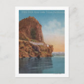 Meer van Tahoe, CA - Cave Rock van het Uitzicht va Briefkaart (Voorkant)