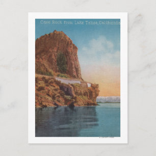 Meer van Tahoe, CA - Cave Rock van het Uitzicht va Briefkaart