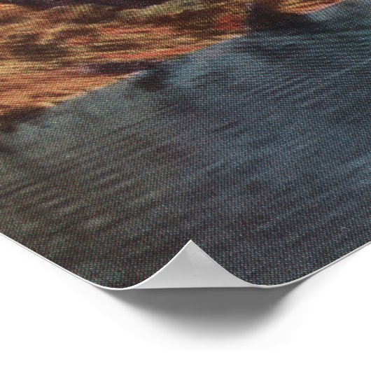 Meer van Tahoe, CA - Cave Rock van het Uitzicht va Poster (Hoek)