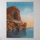 Meer van Tahoe, CA - Cave Rock van het Uitzicht va Poster (Voorkant)