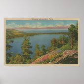 Meer van Tahoe, CA - Fallen Leaf Lake en Lake Taho Poster (Voorkant)