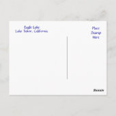 Meer van Tahoe California Eagle Lake Briefkaart (Achterkant)