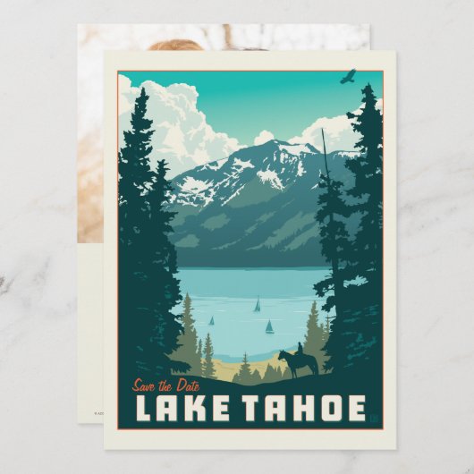 Meer van Tahoe | Datum opslaan - Foto Save The Date (Voorkant / Achterkant)