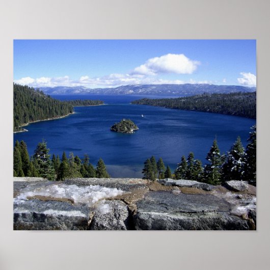 Meer van Tahoe Emerald Bay foto print (Voorkant)