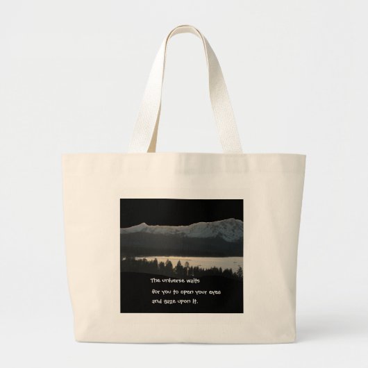 Meer van Tahoe Haiku 2012 Grote Tote Bag (Voorkant)