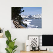 Meer van Tahoe in Snow Poster (Thuiskantoor)