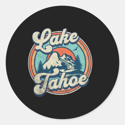 Meer van Tahoe Ronde Sticker (Voorkant)