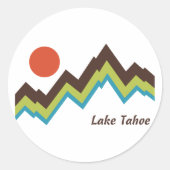 Meer van Tahoe Ronde Sticker (Voorkant)
