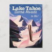 Meer van Tahoe sierra nevada — skischodrukkafdruk Briefkaart (Voorkant)