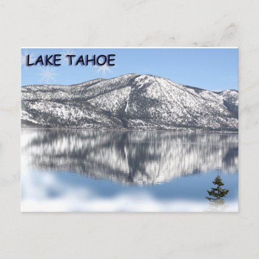 Meer van Tahoe Snowflake 1 Briefkaart (Voorkant)