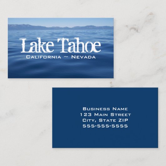 Meer van Tahoe Visitekaartje (Voorkant / Achterkant)