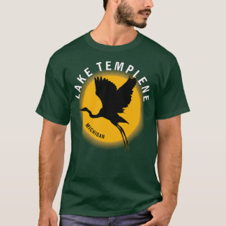 Meer van Templene in Michigan Heron Sunrise T-shirt
