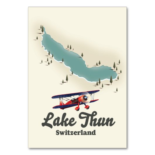 Meer van Thun Zwitserland kaart (Voorkant)