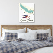 Meer van Thun Zwitserland kaart Canvas Afdruk (Insitu (Slaapkamer))