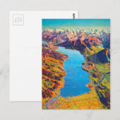 Meer van Thun Zwitserland Reis Briefkaart (Voorkant / Achterkant)