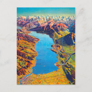 Meer van Thun Zwitserland Reis Briefkaart