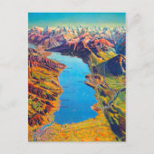  Meer van Thun Zwitserland Reis Briefkaart (Voorkant)