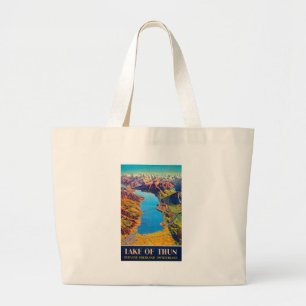 Meer van Thun Zwitserland Reis Grote Tote Bag