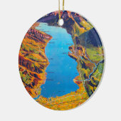 Meer van Thun Zwitserland Reis Keramisch Ornament (Links)