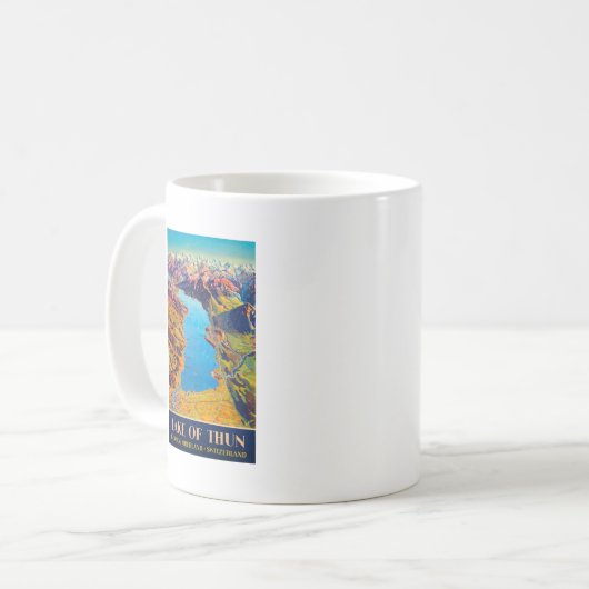  Meer van Thun Zwitserland Reis Koffiemok (Voorkant links)