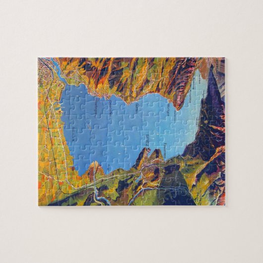  Meer van Thun Zwitserland Reis Legpuzzel (Horizontaal)