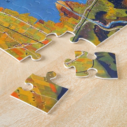  Meer van Thun Zwitserland Reis Legpuzzel (Zijkant)