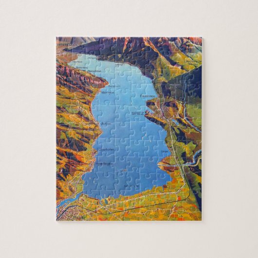  Meer van Thun Zwitserland Reis Legpuzzel (Verticaal)