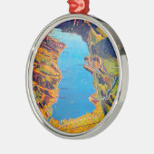  Meer van Thun Zwitserland Reis Metalen Ornament (Links)