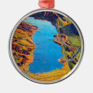  Meer van Thun Zwitserland Reis Metalen Ornament