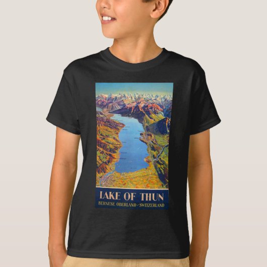  Meer van Thun Zwitserland Reis T-shirt (Voorkant)