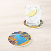  Meer van Thun Zwitserland Reis Zandsteen Onderzetter (Zijkant)