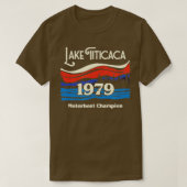 Meer van Titicaca 1979 Motorboot Kampioen 1 T-shirt (Design voorkant)