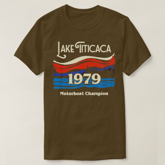 Meer van Titicaca 1979 Motorboot Kampioen 1 T-shirt (Design voorkant)